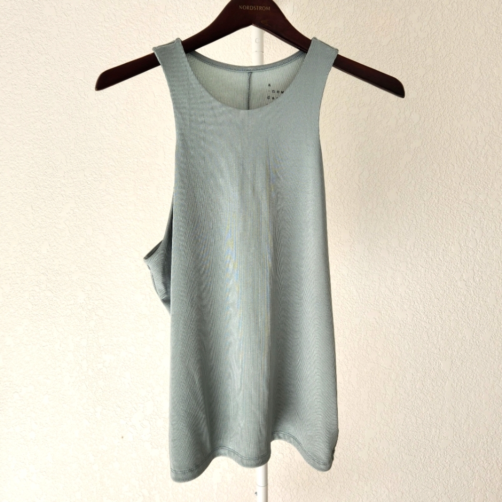 Like New! Sage Green Ribbed Tank Top. A New Day. Size Large.